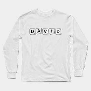 David - Personalised Scrabble name design Long Sleeve T-Shirt